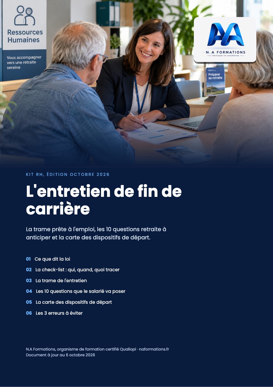 Couverture du kit RH : l'entretien de fin de carrière